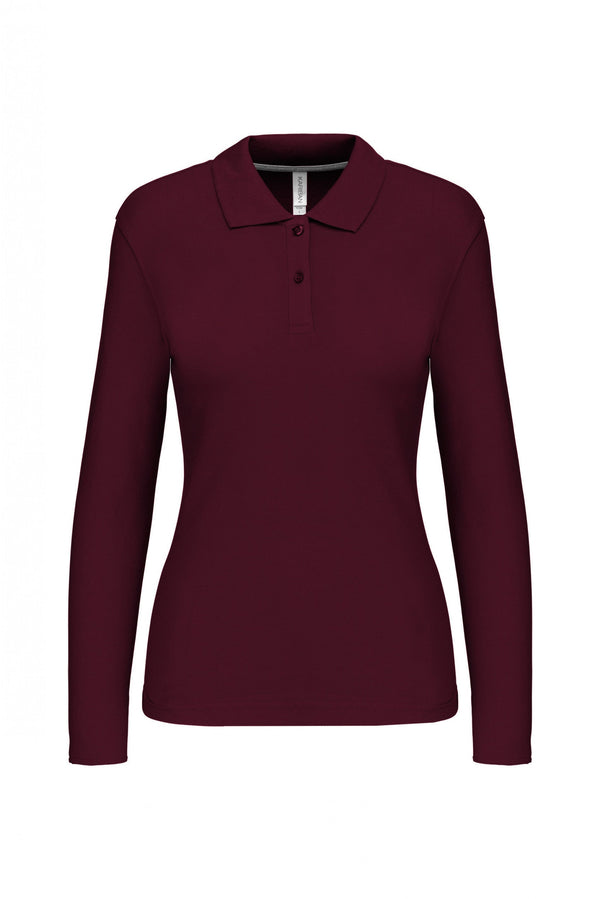 Polo Senhora m\comprida Santa Iria-Vinho-S-RAG-Tailors-Fardas-e-Uniformes-Vestuario-Pro