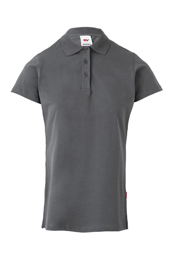 Polo Stretch Manga Curta Mulher-Cinza-XS-RAG-Tailors-Fardas-e-Uniformes-Vestuario-Pro