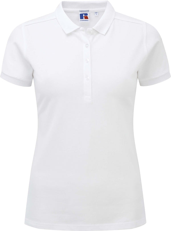 Polo Stretch de senhora-Branco-XS-RAG-Tailors-Fardas-e-Uniformes-Vestuario-Pro