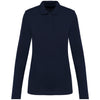 Polo Supima® de manga comprida de senhora-Deep Navy-XS-RAG-Tailors-Fardas-e-Uniformes-Vestuario-Pro