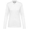 Polo Supima® de manga comprida de senhora-White-XS-RAG-Tailors-Fardas-e-Uniformes-Vestuario-Pro