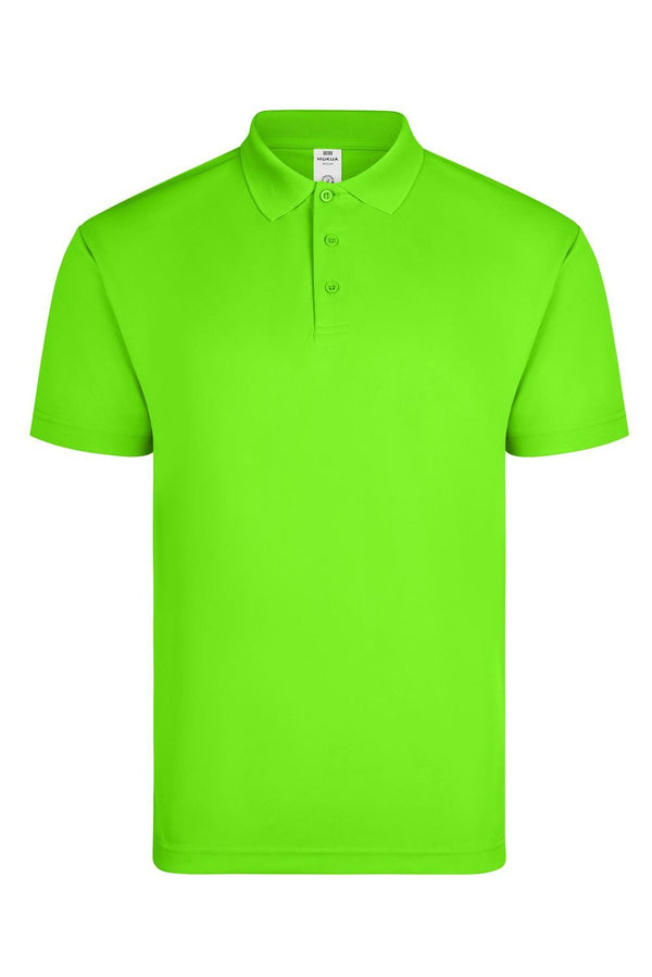 Polo Técnico Unissexo Bogan de Manga Curta-Fluor Lime - 610-S-RAG-Tailors-Fardas-e-Uniformes-Vestuario-Pro