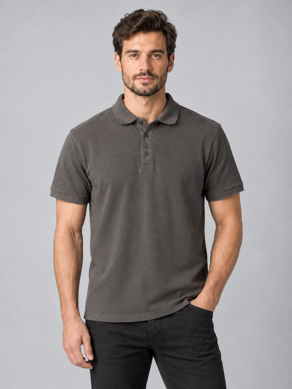 Polo Unisexo Almeria (1 de 2)-Dark Grey-S-RAG-Tailors-Fardas-e-Uniformes-Vestuario-Pro