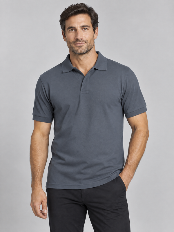Polo Unissexo Party (2 de 2) - 100% Algodão 220g-Cinza Cimento-S-RAG-Tailors-Fardas-e-Uniformes-Vestuario-Pro