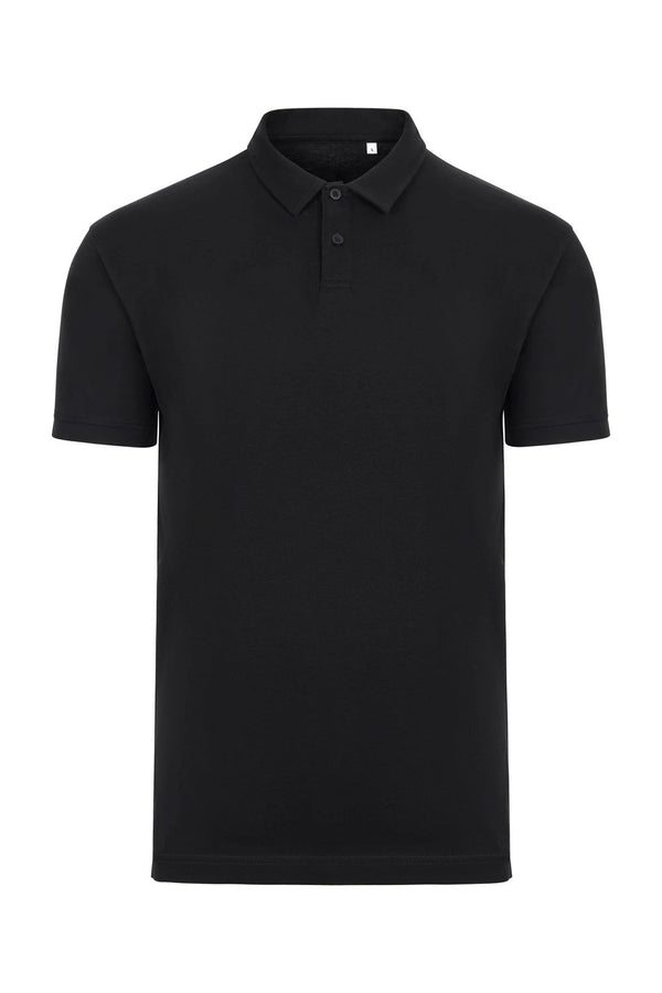 Polo Unissexo de Manga Curta em Algodão Orgânico-Black - 200-S-RAG-Tailors-Fardas-e-Uniformes-Vestuario-Pro