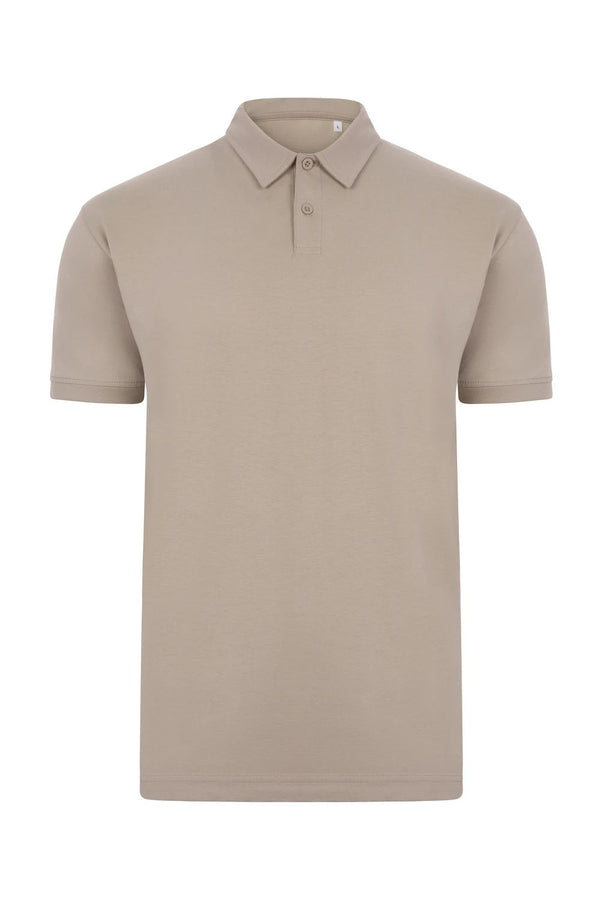 Polo Unissexo de Manga Curta em Algodão Orgânico-Taupe - 150-S-RAG-Tailors-Fardas-e-Uniformes-Vestuario-Pro