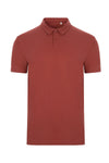 Polo Unissexo de Manga Curta em Algodão Orgânico-Terracotta - 418-S-RAG-Tailors-Fardas-e-Uniformes-Vestuario-Pro