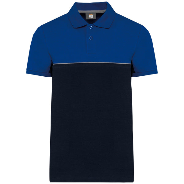 Polo bicolor de manga curta eco-responsável unissexo-RAG-Tailors-Fardas-e-Uniformes-Vestuario-Pro