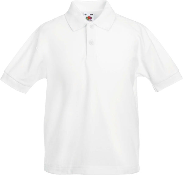 Polo criança 65/35-Branco-3/4-RAG-Tailors-Fardas-e-Uniformes-Vestuario-Pro