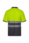 Polo de Algodão Bicolor Manga Curta com Faixas Segmentadas de Alta Visibilidade-RAG-Tailors-Fardas-e-Uniformes-Vestuario-Pro