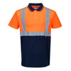 Polo de Alta Visibilidade de Contraste Leve Manga Curta-Laranja/marinho-XS-RAG-Tailors-Fardas-e-Uniformes-Vestuario-Pro