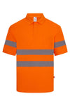 Polo de Alta Visibilidade de Manga Curta-Laranja Fluorescente - 19-S-RAG-Tailors-Fardas-e-Uniformes-Vestuario-Pro