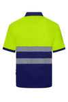 Polo de Alta Visibilidade em Poliéster Reciclado Bicolor de Manga Curta com Faixas Refletoras Segmentadas-RAG-Tailors-Fardas-e-Uniformes-Vestuario-Pro