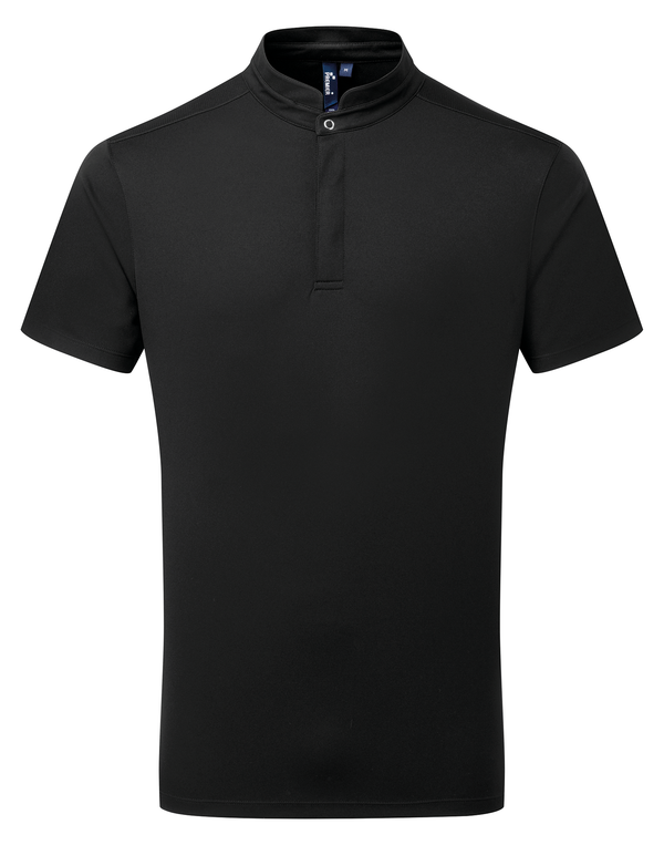 Polo de Chef Essential de Manga Curta Homem-Preto-XS-RAG-Tailors-Fardas-e-Uniformes-Vestuario-Pro