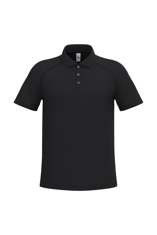 Polo de Homem de Desporto-Preto Ideal-XS-RAG-Tailors-Fardas-e-Uniformes-Vestuario-Pro