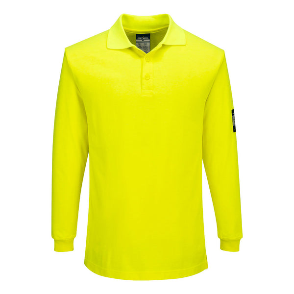 Pólo de Manga Comprida Modaflame Knit FR-Amarelo-XS-RAG-Tailors-Fardas-e-Uniformes-Vestuario-Pro