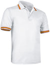 Polo de Manga Curta Bicolor Combi-Branco-bandeira espanha-S-RAG-Tailors-Fardas-e-Uniformes-Vestuario-Pro