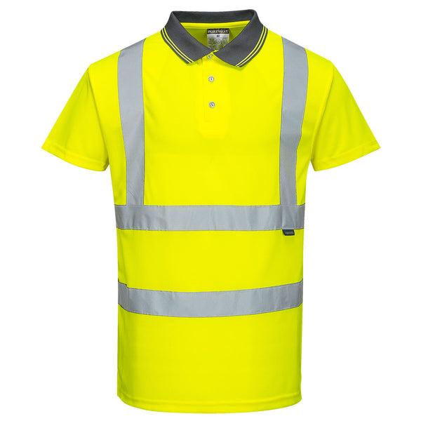Polo de Manga Curta de Alta Visibilidade-Amarelo-XS-RAG-Tailors-Fardas-e-Uniformes-Vestuario-Pro