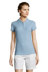 Polo de Senhora PEOPLE de Piqué 21 Ringspun-Azul Céu-S-RAG-Tailors-Fardas-e-Uniformes-Vestuario-Pro