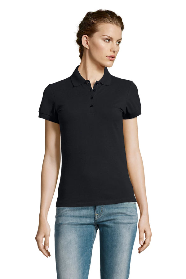 Polo de Senhora PEOPLE de Piqué 21 Ringspun-Azul Marinho-S-RAG-Tailors-Fardas-e-Uniformes-Vestuario-Pro