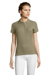 Polo de Senhora PEOPLE de Piqué 21 Ringspun-Caqui-S-RAG-Tailors-Fardas-e-Uniformes-Vestuario-Pro