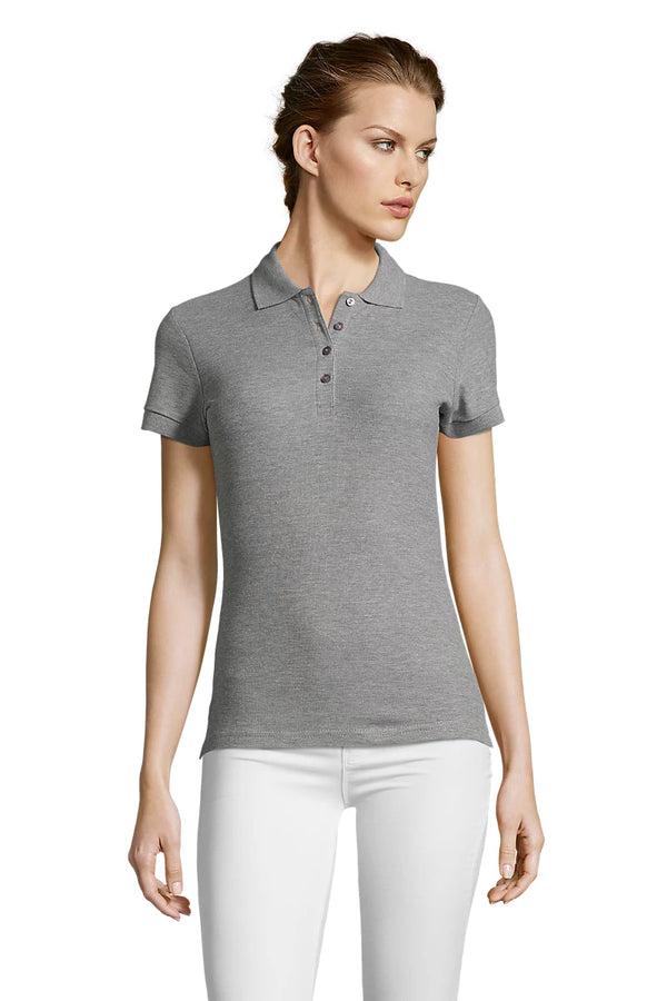 Polo de Senhora PEOPLE de Piqué 21 Ringspun-Cinzento Matizado-S-RAG-Tailors-Fardas-e-Uniformes-Vestuario-Pro