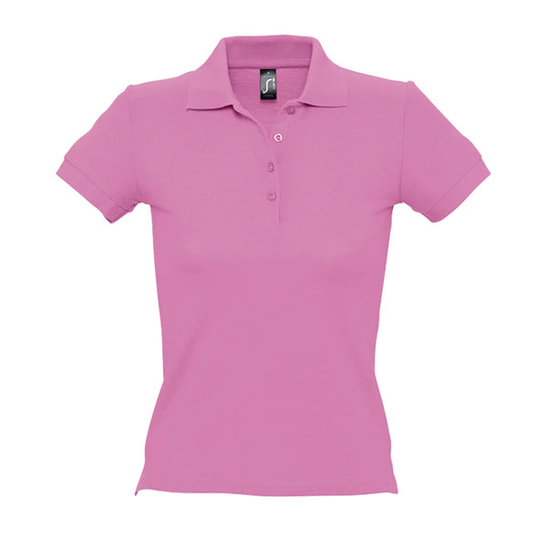 Polo de Senhora PEOPLE de Piqué 21 Ringspun-Cor-de-rosa orquídea - 136-S-RAG-Tailors-Fardas-e-Uniformes-Vestuario-Pro