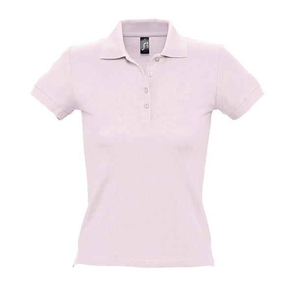Polo de Senhora PEOPLE de Piqué 21 Ringspun-Cor-de-rosa pálido - 141-XL-RAG-Tailors-Fardas-e-Uniformes-Vestuario-Pro