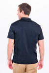 Polo de homem com gola padre em piqué preto-RAG-Tailors-Fardas-e-Uniformes-Vestuario-Pro