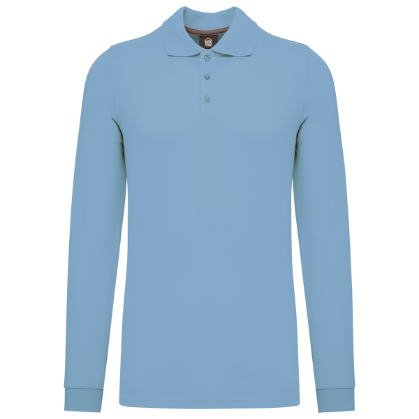 Polo de manga comprida Barro-Azul Céu-S-RAG-Tailors-Fardas-e-Uniformes-Vestuario-Pro