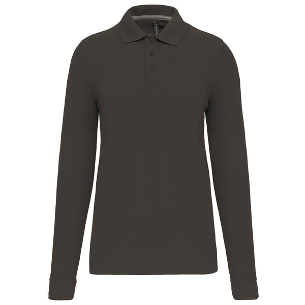 Polo de manga comprida Barro-Dark Grey-S-RAG-Tailors-Fardas-e-Uniformes-Vestuario-Pro