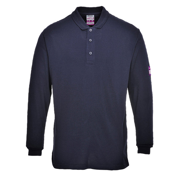 Polo de manga comprida Ignífugo e Anti-estático-Marinho-XS-RAG-Tailors-Fardas-e-Uniformes-Vestuario-Pro
