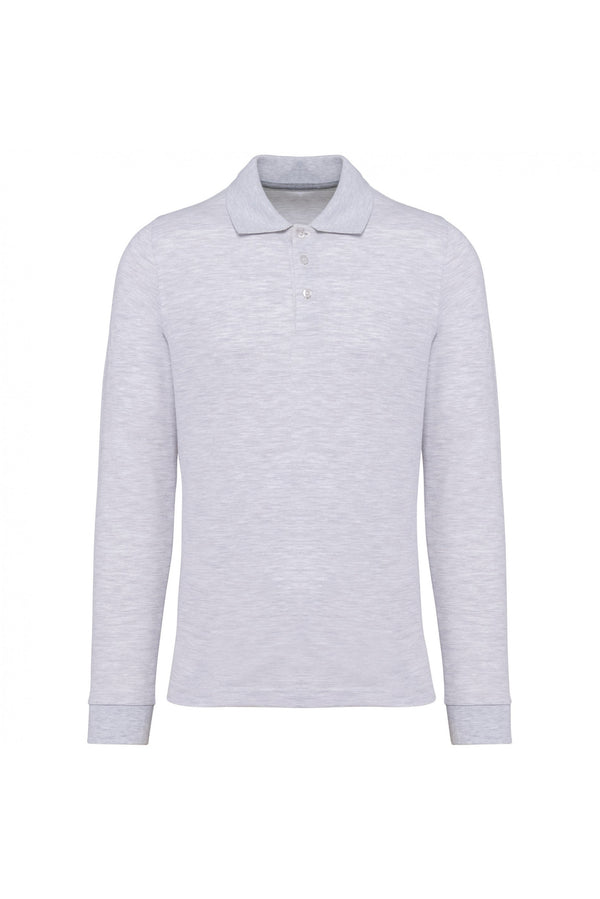 Polo de manga comprida Santa Iria 1/2-Ash Heather-S-RAG-Tailors-Fardas-e-Uniformes-Vestuario-Pro