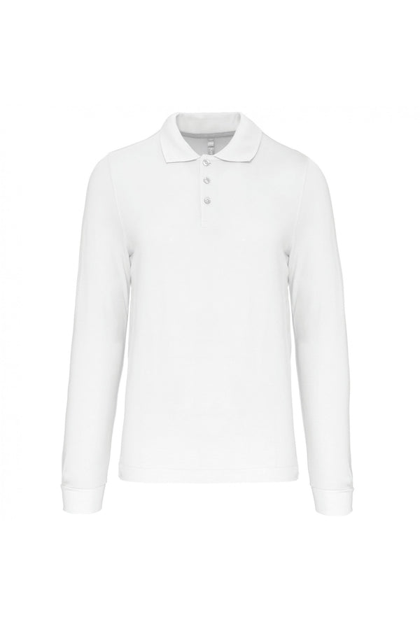Polo de manga comprida Santa Iria-Branco-S-RAG-Tailors-Fardas-e-Uniformes-Vestuario-Pro
