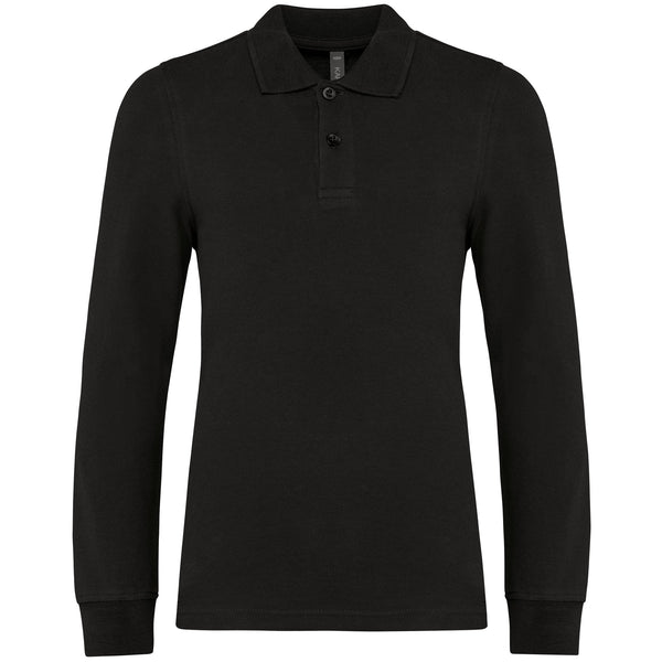 Polo de manga comprida de criança-Black-4/6 Y (4/6 ans)-RAG-Tailors-Fardas-e-Uniformes-Vestuario-Pro