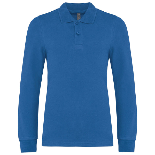 Polo de manga comprida de criança-Light Royal Blue-4/6 Y (4/6 ans)-RAG-Tailors-Fardas-e-Uniformes-Vestuario-Pro