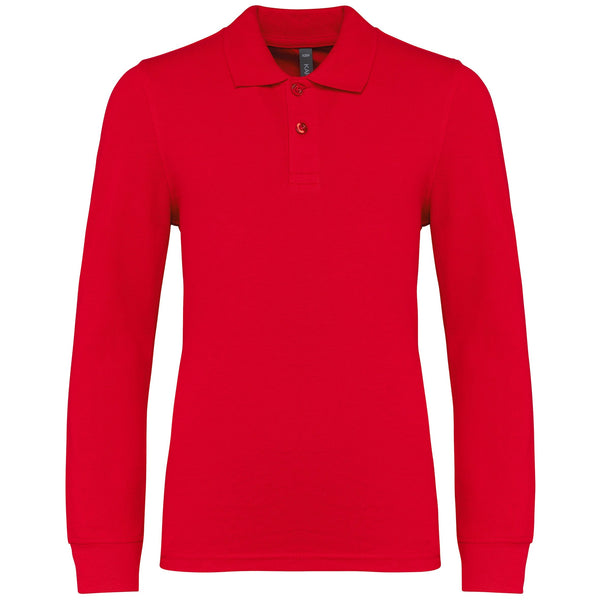 Polo de manga comprida de criança-Red-4/6 Y (4/6 ans)-RAG-Tailors-Fardas-e-Uniformes-Vestuario-Pro