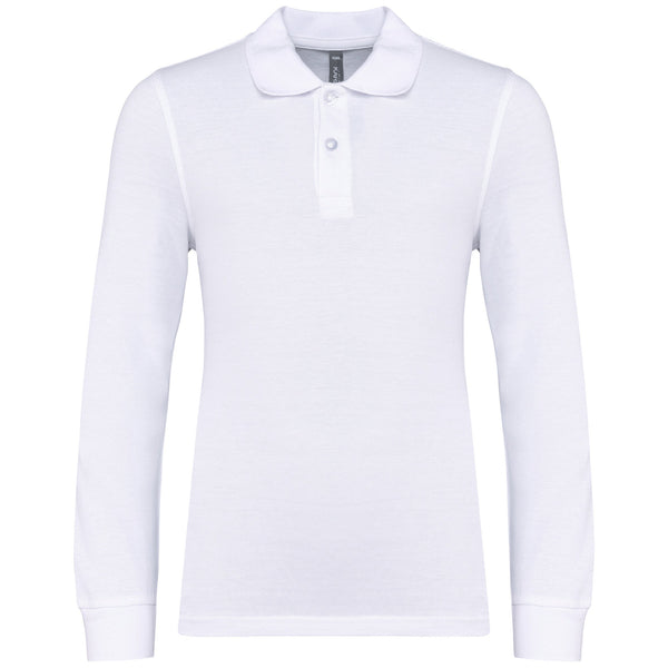 Polo de manga comprida de criança-White-4/6 Y (4/6 ans)-RAG-Tailors-Fardas-e-Uniformes-Vestuario-Pro