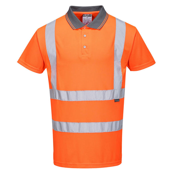 Polo de manga curta de alta visibilidade-Laranja-4XL-RAG-Tailors-Fardas-e-Uniformes-Vestuario-Pro