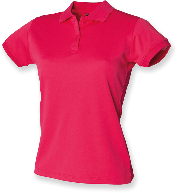 Polo de senhora COOLPLUS®-Bright Pink-XS-RAG-Tailors-Fardas-e-Uniformes-Vestuario-Pro