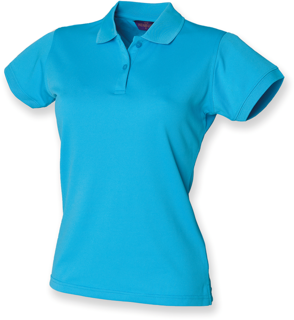 Polo de senhora COOLPLUS®-Turquoise-XS-RAG-Tailors-Fardas-e-Uniformes-Vestuario-Pro
