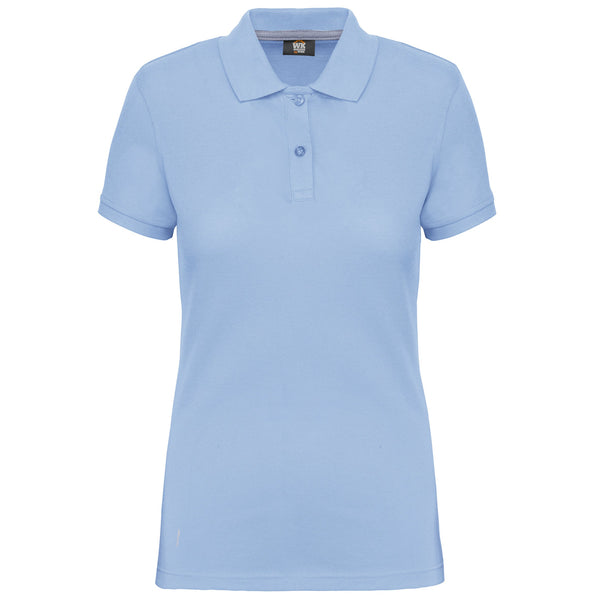 Polo de senhora Limeiro - 200 g/m² SilverPlus® Anti-Borboto (1/2)-Azul Celeste-XS-RAG-Tailors-Fardas-e-Uniformes-Vestuario-Pro