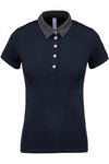 Polo de senhora jersey bicolor-Azul Marinho / Dark grey heather-XS-RAG-Tailors-Fardas-e-Uniformes-Vestuario-Pro