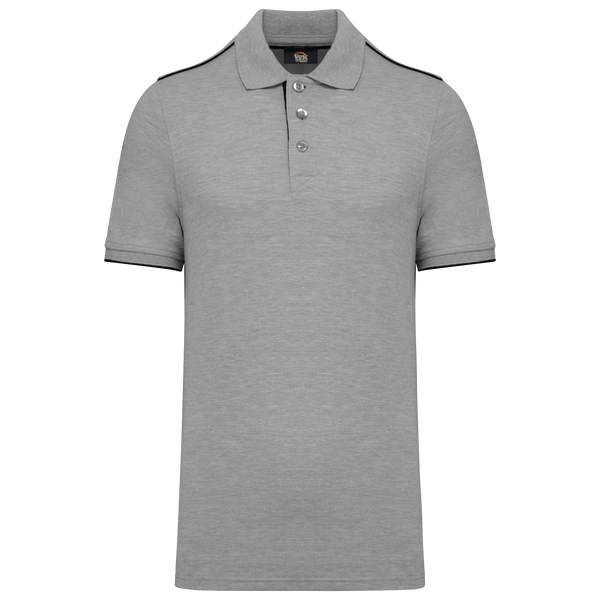 Polo dia-a-dia m\curta Homem-Cinzento Oxford / Preto-S-RAG-Tailors-Fardas-e-Uniformes-Vestuario-Pro