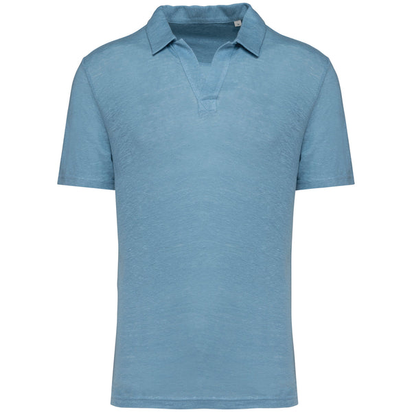 Polo em Linho Homem Denver-Cool Blue-S-RAG-Tailors-Fardas-e-Uniformes-Vestuario-Pro