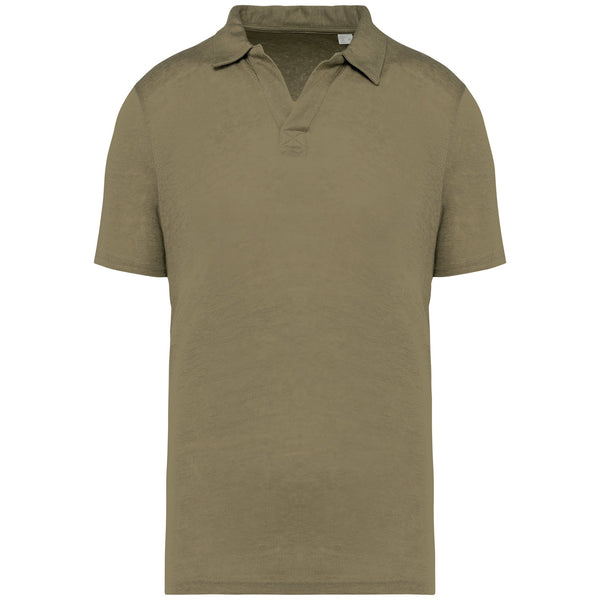 Polo em Linho Homem Denver-Light Olive Green-S-RAG-Tailors-Fardas-e-Uniformes-Vestuario-Pro