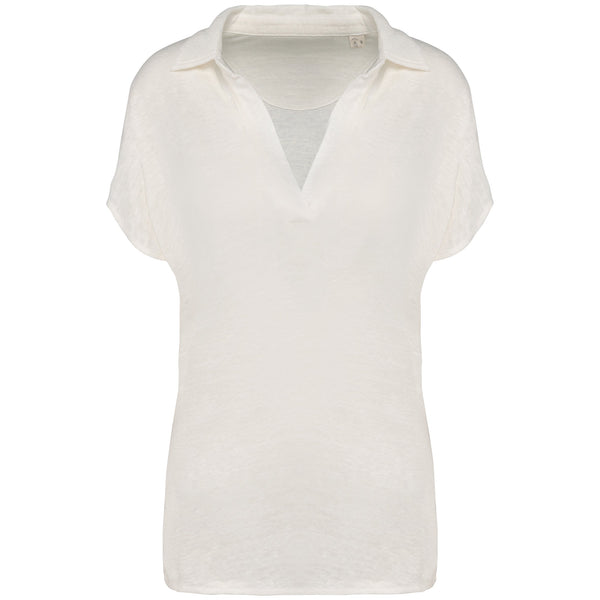 Polo em Linho Senhora Denver-Ivory-XS-RAG-Tailors-Fardas-e-Uniformes-Vestuario-Pro