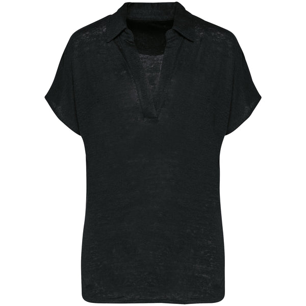 Polo em Linho Senhora Denver-Preto-XS-RAG-Tailors-Fardas-e-Uniformes-Vestuario-Pro