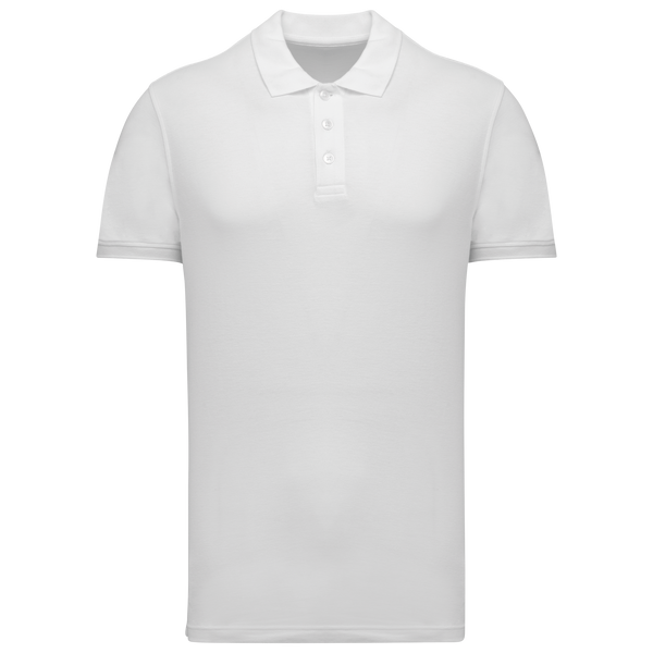 Polo em Malha Piqué Manga Curta de Homem-Branco-S-RAG-Tailors-Fardas-e-Uniformes-Vestuario-Pro