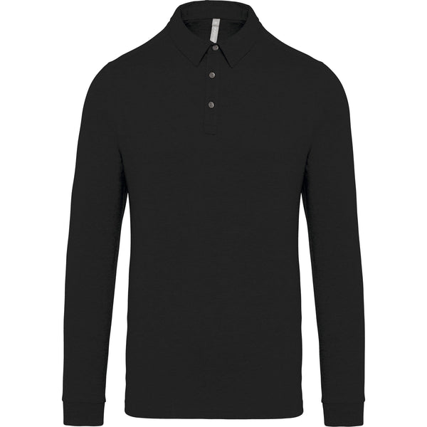 Polo jersey de homem de manga comprida-Black-S-RAG-Tailors-Fardas-e-Uniformes-Vestuario-Pro